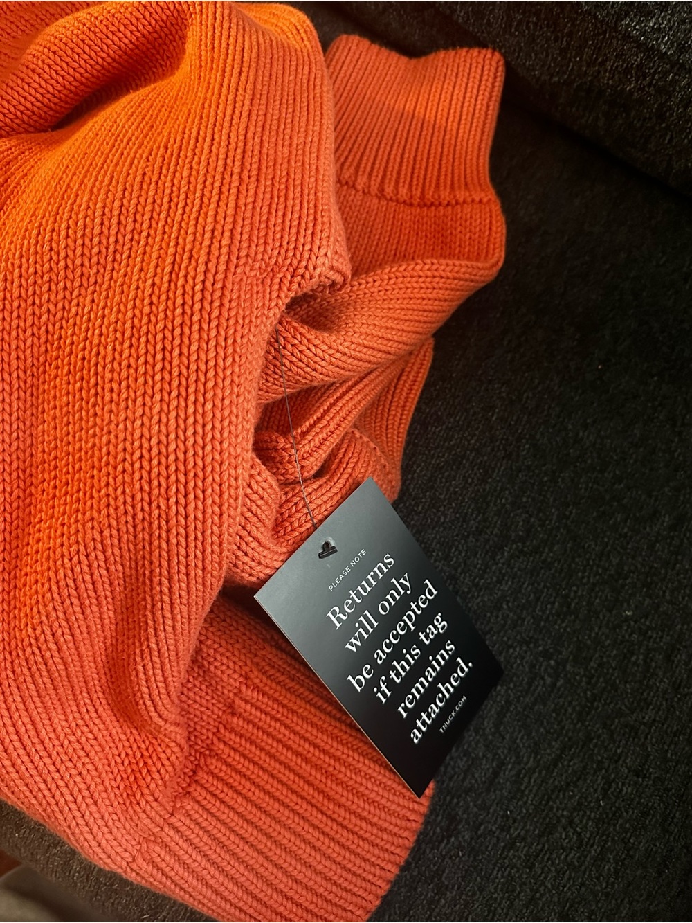 Tuckernuck Coral Pink Relaxed Crewneck Sweater - Picture 4 of 4